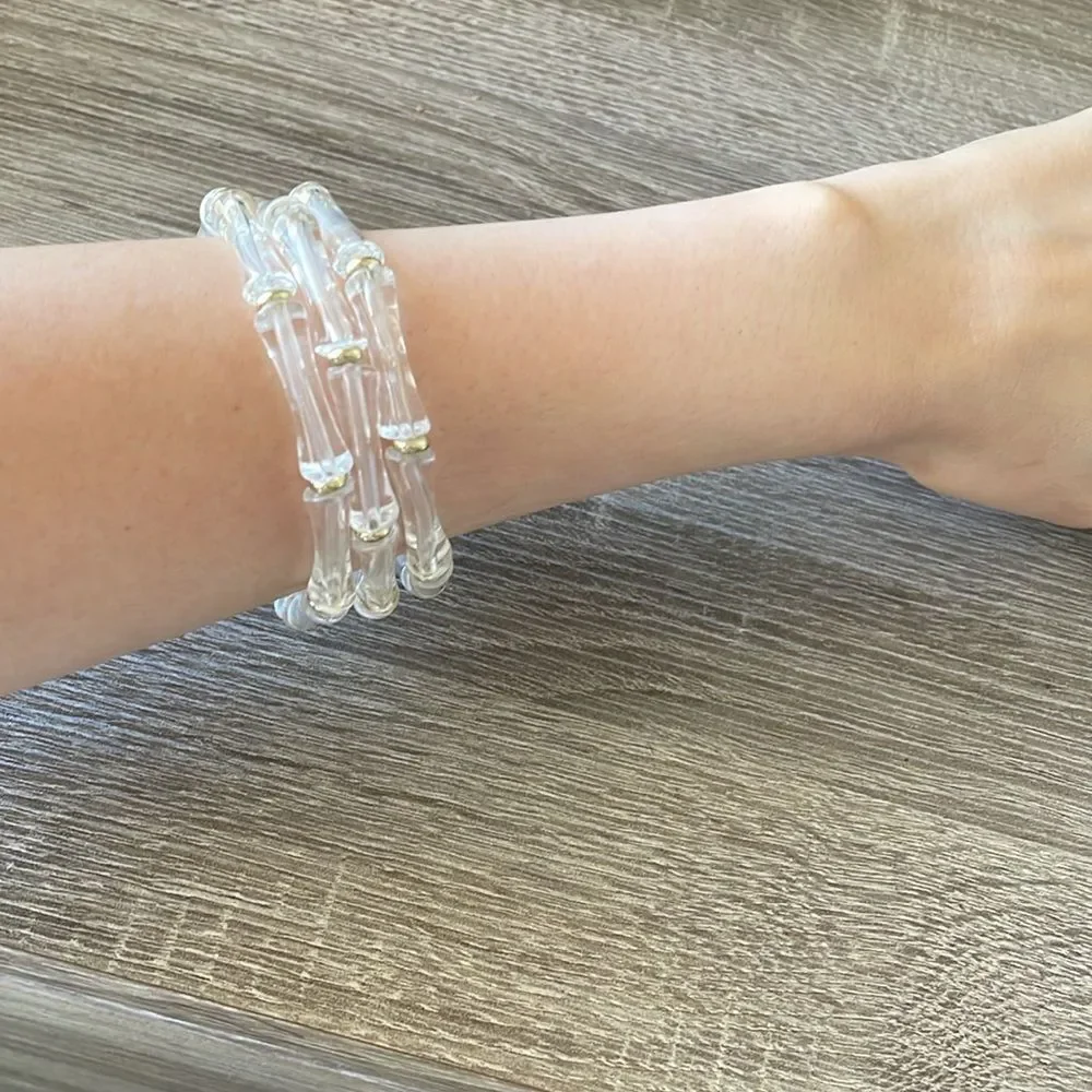 Elegant Gold and Clear Bracelet N1011